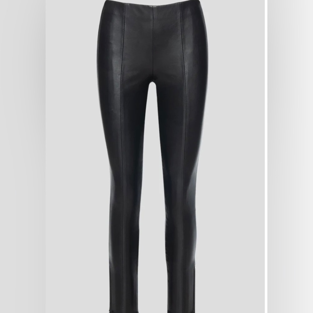 Blank NYC Women Faux Leather Maleficent Pants Skinny Solid Black Back Zip